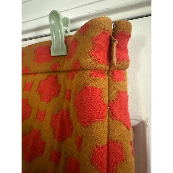 Charlie & Robin ANTHROPOLOGIE Wool Blend Orange Gold Skirt - Sz 4 - Picture 5 of 5